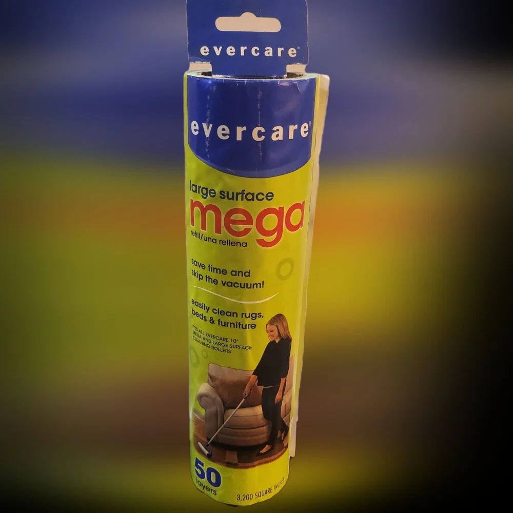 Evercare Large Surface Mega Pet Lint Roller Refill 50 Layers 10
